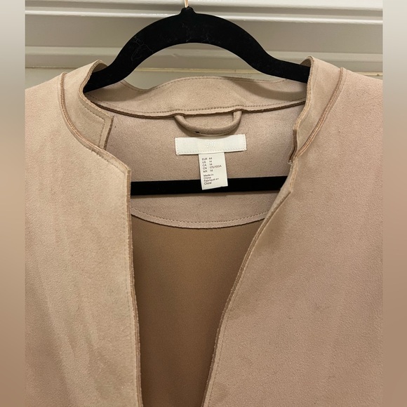 HM Faux Suede Wrap Style Belted Jacket - Picture 5 of 9